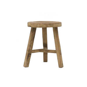 Elm Round Stool - Natural