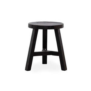 Elm Round Stool - Black