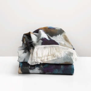 Ocean: Florence Linen Throw - No Fringe
