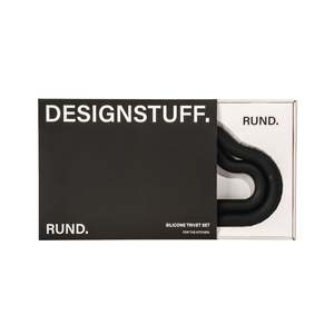 Rund Curve Silicone Trivet Set - Black