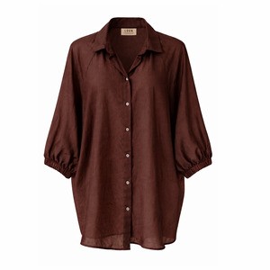 Colour Inspiration Moody Blue: Lilian Shirt - Chocolate