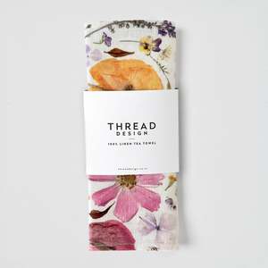 Entertainer Gifts: Petal Play Linen Tea Towel - Sunburst