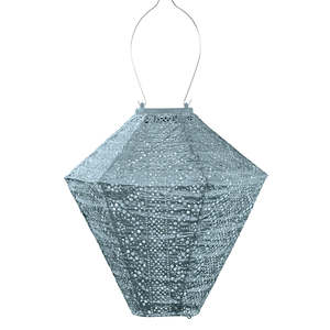 Lantern Diamond 28cm - Grey Blue Lace