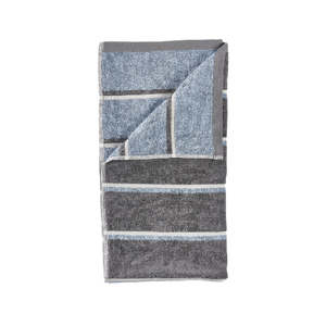 Beach Lover Gifts: Sauna Bath Towel - Grey/Blue Fog/Soft Grey
