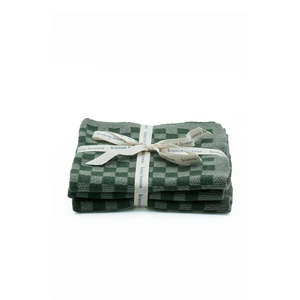 Chekka Knitted Wash Cloths - Sage