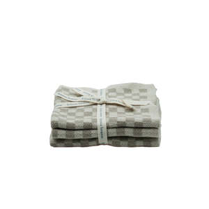 Chekka Knitted Wash Cloths - Taupe