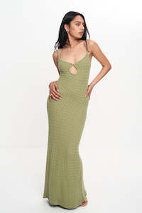 Bump Friendly: EFFIE KNIT KEY MAXI DRESS (SAGE)