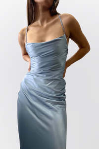Shona Joy: LA LUNE LACE BACK MAXI (POWDER BLUE)