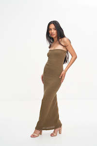 Collaborative Collection: CORA STRAPLESS MAXI (KHAKI)