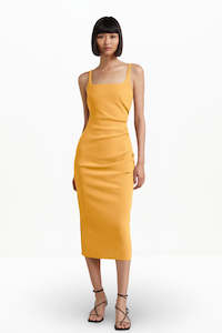 Midi: KARINA TUCK MIDI DRESS (MANGO)