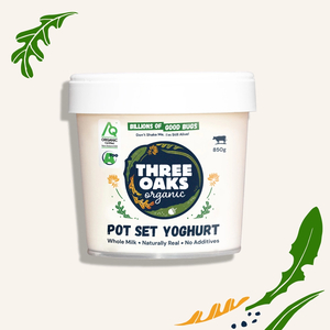 Products: A2 organic pot set yoghurt Three Oaks Organic