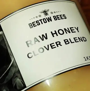 Bestow Raw Clover Honey 1Kg Three Oaks Organic