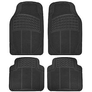 BDK Heavy Duty 4pc Front Rear Rubber Floor Mats for Car SUV Van Truck - All Weat&hellip;