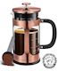 BAYKA French Press Coffee Maker, Glass Classic Copper 304 Stainless Steel Coffee&hellip;