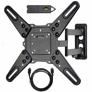 Computer Office: VideoSecu ML531BE2 TV Wall Mount Kit with Free Magnetic Stud Finder and HDMI Cable (Include) for Most 26-55" and New LED TVs up to 60" VESA 400x400 Full Motion with 20" Articulating Arm.