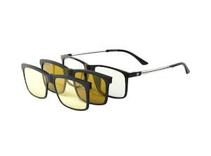 Eagle Eyes 3in1 Magnetic Polarized Sunglasses with Night Driving Clip-on and Com&hellip;