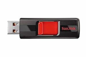 Electronic Accessories: SanDisk 128GB Cruzer USB 2.0 Flash Drive (SDCZ36-128G-B35, Black/Red)
