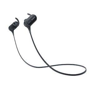 Earbud Headphones: Sony Extra Bass Wireless Sports Earbuds with Mic (model: MDRXB50BS/B), IPX4 Splashproof, Up to 8.5 Hour Battery, Black.
