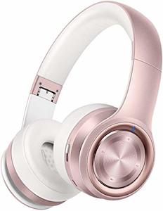 Picun P26 Bluetooth Headphones, Over Ear (Rose Gold) Up to 80H Playtime, Hi-Fi S&hellip;