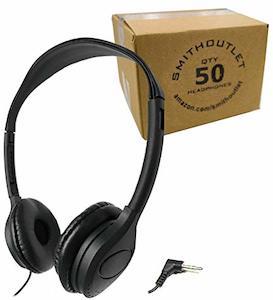 On Ear Headphones: Smith Outlet 50-Pack Over-the-Head Headphones (Bulk)