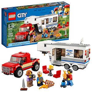Building Toys: LEGO City Pickup & Caravan Building Kit (60182, 344 Pieces)
