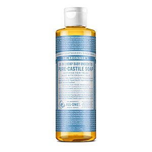 Dr. Bronners Baby Unscented Pure-Castile Liquid Soap (8 oz), Made with Organic O&hellip;