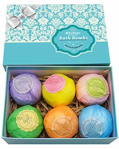Bath Bathing Accessories: Ultra Lux 6 Piece Bath Bomb Gift Set ([XXL Size] w/Dead Sea Salt, Cocoa, & Shea Oils) - Best Birthday, Mom, Girl, Him, Kids Gift Idea