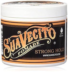 Hair Care: Suavecito 4oz Strong Hold Pomade (1 Pack) - Medium Shine, Flake-Free, Water-Based Hair Gel - Easy to Wash Out, All-Day Hold For All Hair Styles
