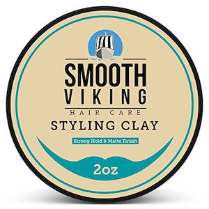 Smooth Viking Hair Clay Pomade for Men (2 oz) - Matte Finish, Strong Hold, Non-G&hellip;