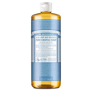 Dr. Bronners Baby Unscented Pure-Castile Liquid Soap (32 Oz.), Organic Oils, 18 &hellip;