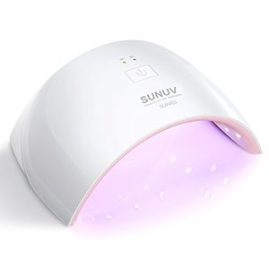 Foot Hand Nail Care: SUNUV UV LED Nail Lamp (SUN9C Pink) for Gel Polish Curing with 2 Timers and Sensor.