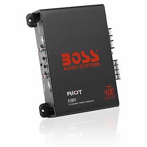 Mono Amplifiers: BOSS Audio Systems R1004 Riot Series 4-Channel Car Amplifier (400W, Class A/B, 2Ohm-Stable, IC)