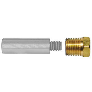 Kick Panel Enclosures: Tecnoseal E5 Pencil Zinc Anode with Brass Cap (52061)