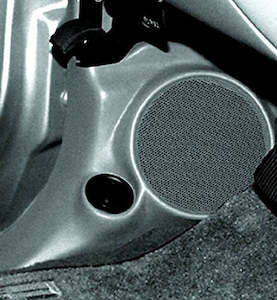 Kick Panel Enclosures: Q Logic Q Forms 6.5" Kick Panel Speaker Enclosures Compatible with Ford Excursion, F250, and F350 (Component)