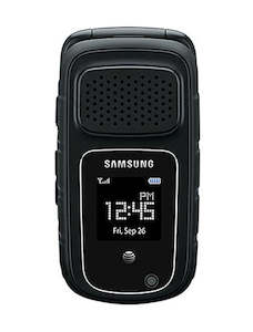 Cell Phones: Samsung Rugby 4 (B780A) Unlocked GSM Tough Rugged Flip Phone - Black