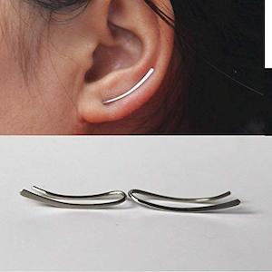 Sterling Silver Ear Climber Earrings (Medium Size)