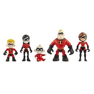 Action Figures: The Incredibles 2 Family 5-Pack Junior Supers Action Figures (Approx. 3" Tall)