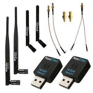 Aircraft Accessories: Nooelec Dual-Band NESDR Nano 2+ ADS-B Bundle for Stratux™, Avare, Foreflight and More (978MHz UAT & 1090MHz 1090ES). Includes 2 SDRs, 4 Antennas, 5 Adapters.
