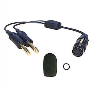 Aviation Headsets Intercoms: UFQ Aviation Headset Adapter with Super High Density Sponge and O Ring (AB-GA)