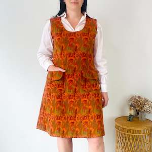 Clothing: Vintage Patterned Pinafore (XL)