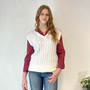 Sale 50 Off Selected Items: Vintage Cable Knit Vest (L)