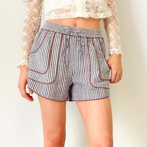 Bottoms: Textured Cotton Shorts (S-M)