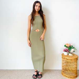 Dresses: Bec + Bridge Ribbed Maxi Dress (M)