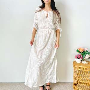 Dresses: Embroidered Boho Maxi Dress (S)