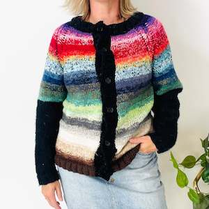 Rainbow Knit Cardigan (L)
