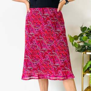 Paisley Midi Skirt (L)