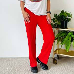 Textured Red Pants (M)