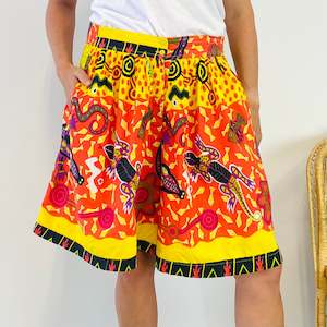 Bottoms: Vintage Colourful Patterned Shorts (L)