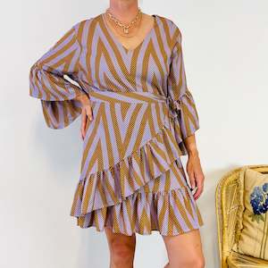 Dresses: Ruffle Trim Wrap Dress (M)