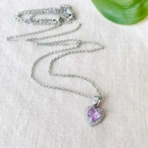 Womens Accessories: Pink Heart Necklace